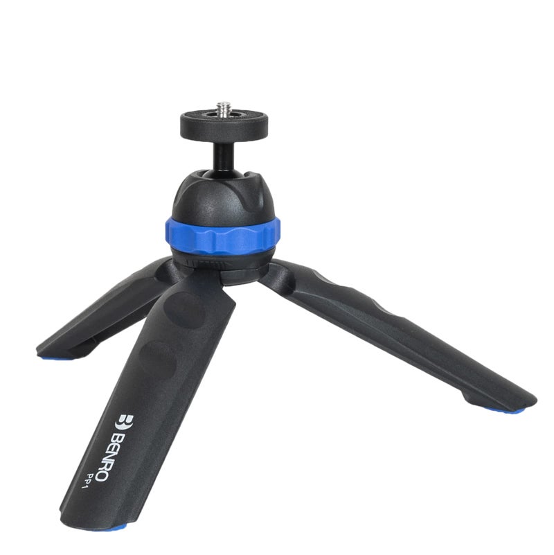 Benro PocketPod Tabletop Tripod & Handgrip â€“ Ultra-Compact Mini Tripod with Built-in Metal Ball Head, Supports Up to 3.3 lb (1.5 kg), Fits Smartphones, GoPro & Compact Cameras â€“ Foldable to 6.9â€³ (PP1) - Image 1